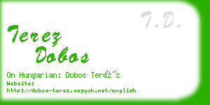 terez dobos business card